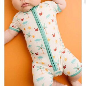 little one shop short zip romper - 2T
